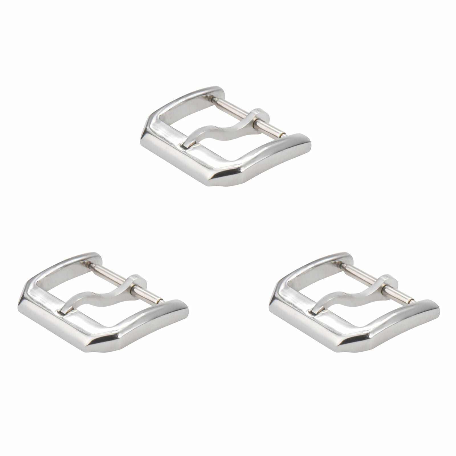 3-18MM TONGUE TANG BUCKLE FOR IWC PILOT PORTUGUESE LEATHER STRAP BAND POLISH