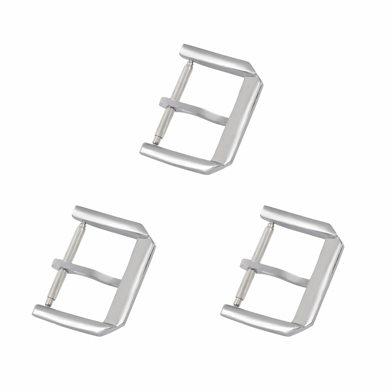 3-18MM TONGUE TANG BUCKLE FOR IWC PILOT PORTUGUESE LEATHER STRAP BAND POLISH