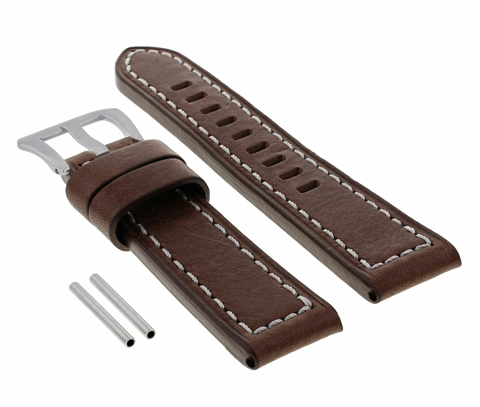 20MM COW LEATHER WATCH BAND STRAP FOR ULYSEE NARDIN WATCH DARK BROWN