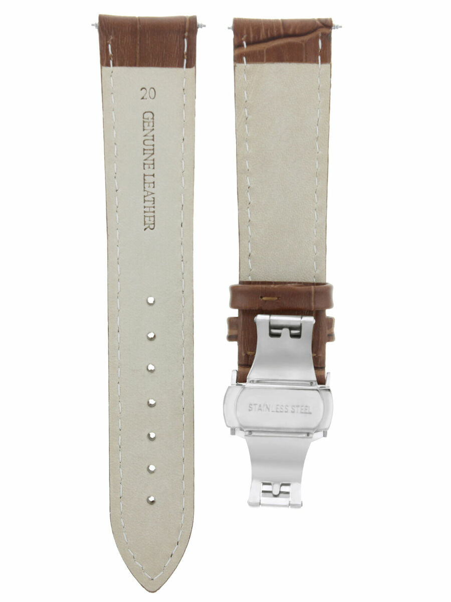 20MM LEATHER WATCH STRAP BAND FOR IWC PILOT PORTUGUESE TOP GUN DEPLOYMENT CLASP
