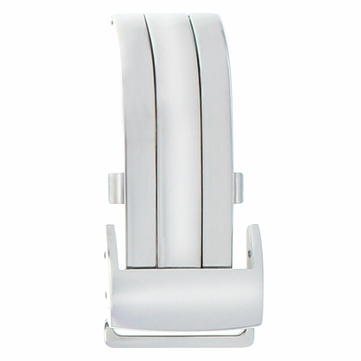 DEPLOYMENT LEATHER STRAP BAND BUCKLE CLASP FOR BREITLING PILOT 18MM SHINY POLISH