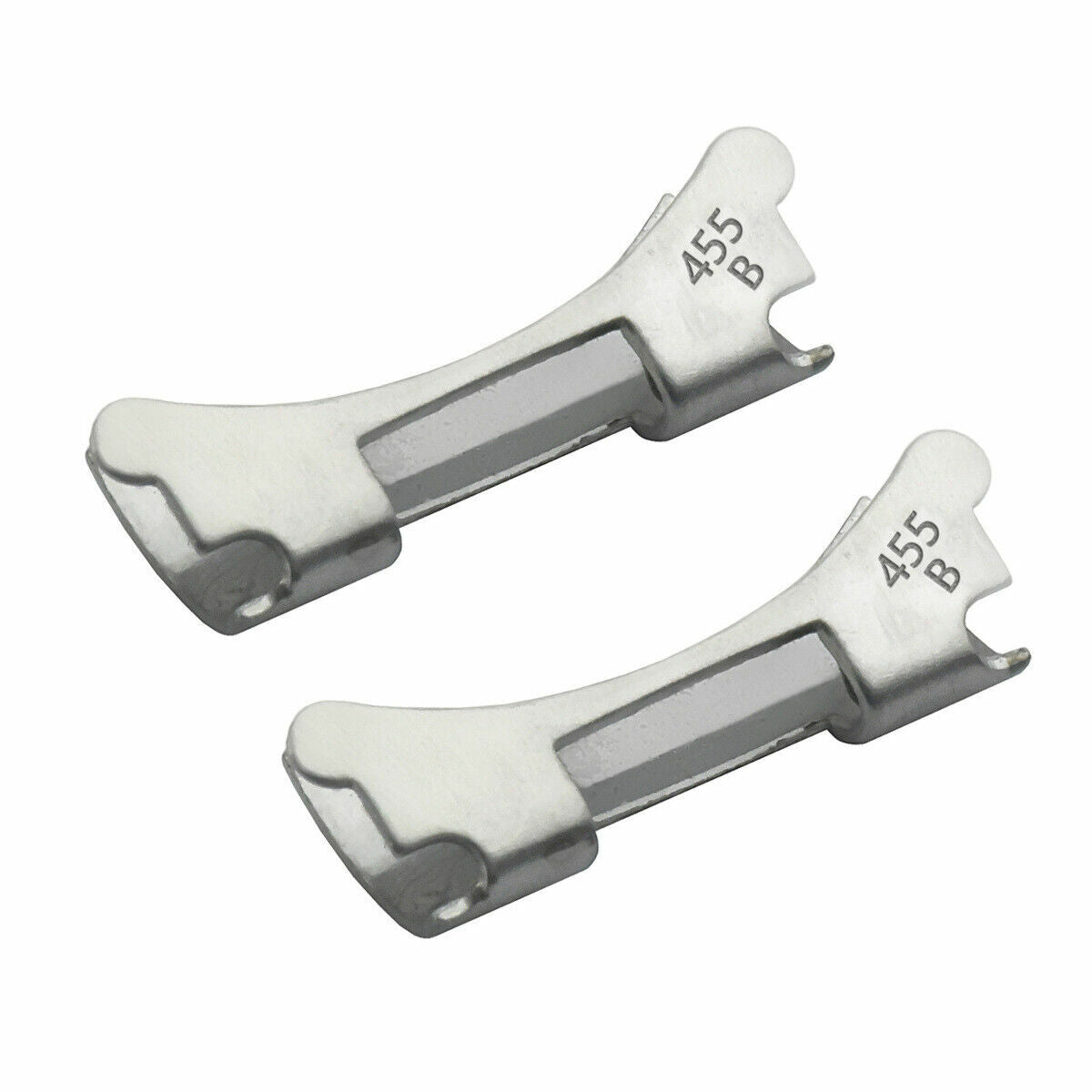 2 END LINK PIECE FOR OYSTER WATCH BAND 34MM ROLEX DATE WATCH SHINY CTR 19MM LUG