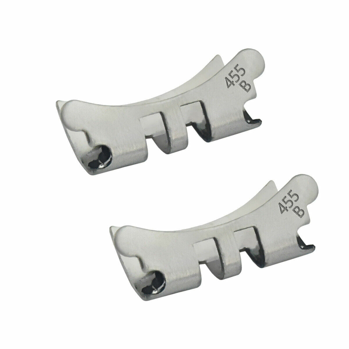 2PC - 13MM LADIES STAINLESS STEEL JUBILEE ENDPIECE FOR ROLEX 67180, 67194, 67230