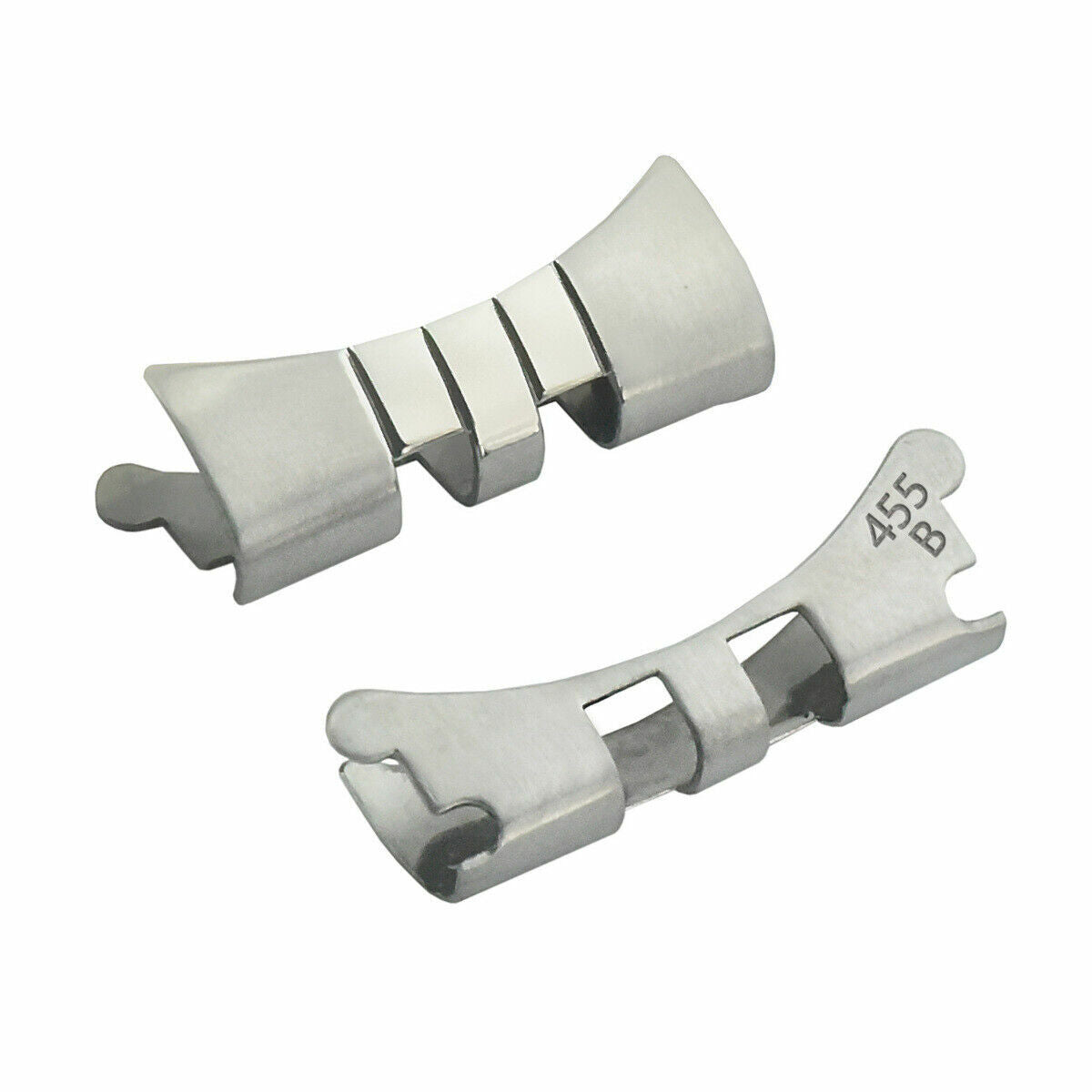 2 END LINK PIECE FOR JUBILEE WATCHBAND 31MM ROLEX MIDSIZE 17MM LUGS OPENING PART