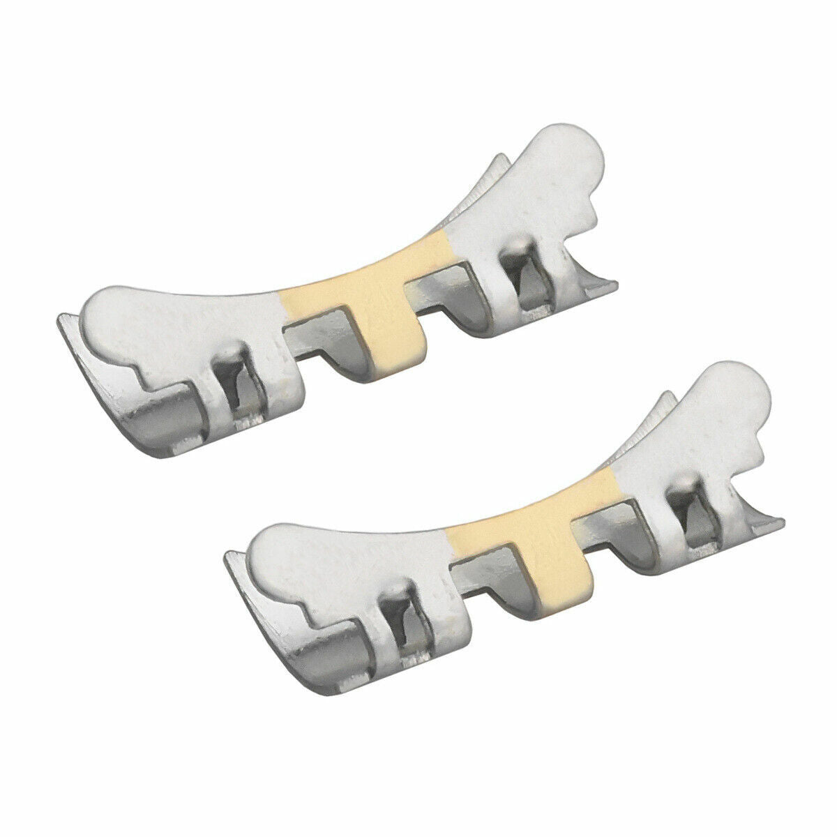 2 END PIECE LINK FOR JUBILEE WATCH BAND 34MM MENS ROLEX DATE WATCH TWO TONE 19MM