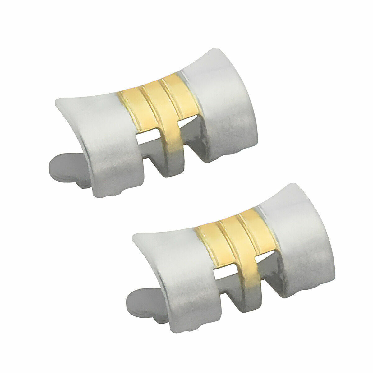 2 - 13MM END PIECE LINK FOR LADY JUBILEE WATCH BAND 26MM ROLEX DATE DATEJUST T/T