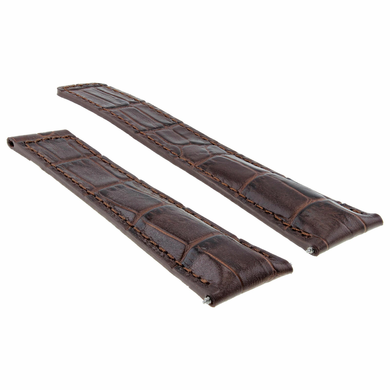 19MM LEATHER BAND STRAP FOR TAG HEUER CARRERA TWIN TIME FORMULA F1 WATCH BROWN