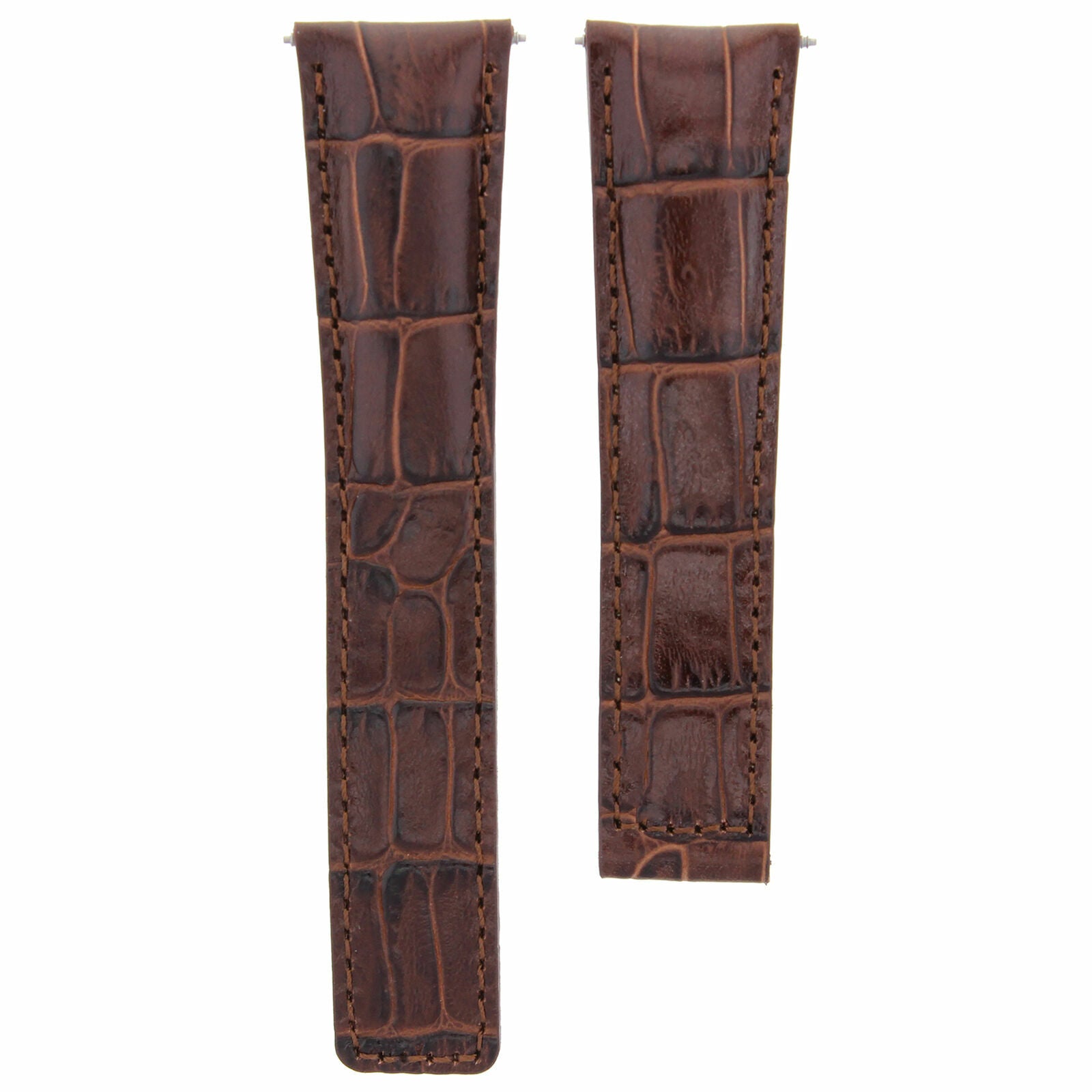 19MM LEATHER STRAP BAND DEPLOYMENT CLASP FOR TAG HEUER CARRERA CV2110 BROWN 3T