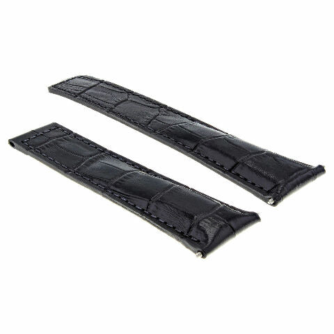LEATHER WATCH STRAP BAND FOR 22/18MM TAG HEUER CARRERA SPACEX LTD WATCH BLACK