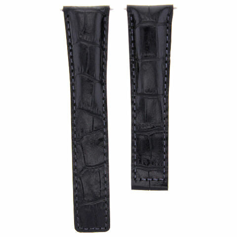 LEATHER WATCH STRAP BAND FOR 22/18MM TAG HEUER CARRERA SPACEX LTD WATCH BLACK