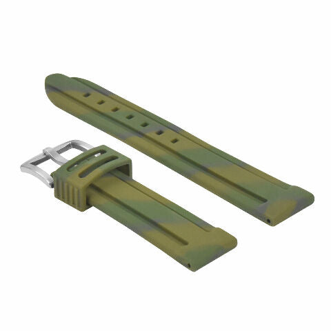 22MM RUBBER MILITARY DIVER STRAP BAND FOR BREITLING NAVITIMER AVENGER CHRONOMAT