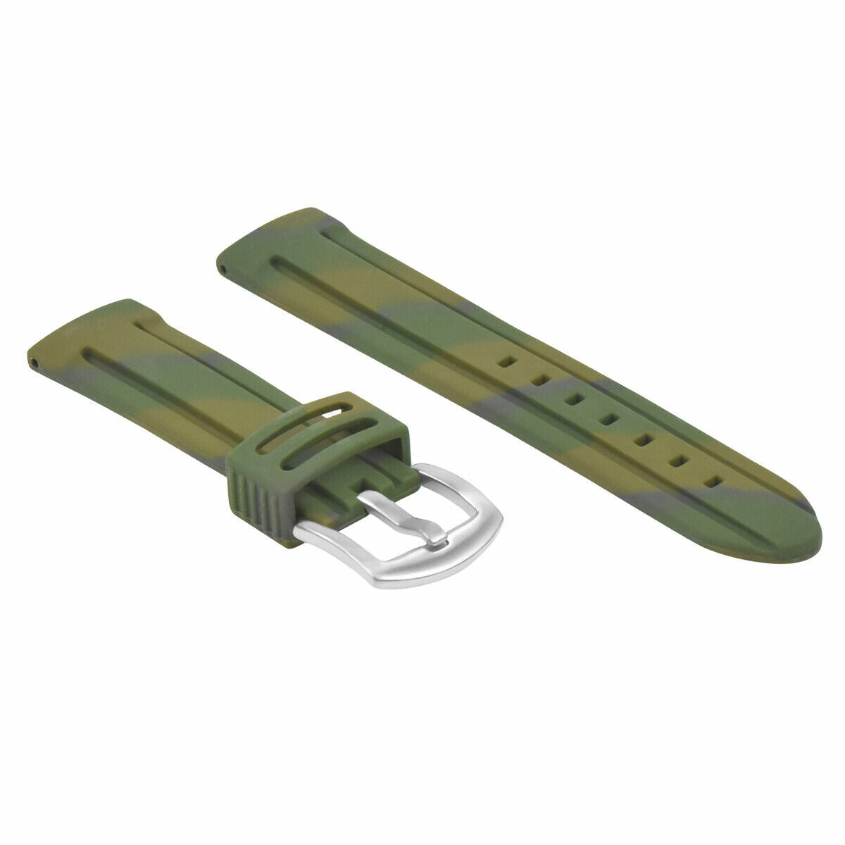 22MM RUBBER MILITARY DIVER STRAP BAND FOR BREITLING NAVITIMER AVENGER CHRONOMAT