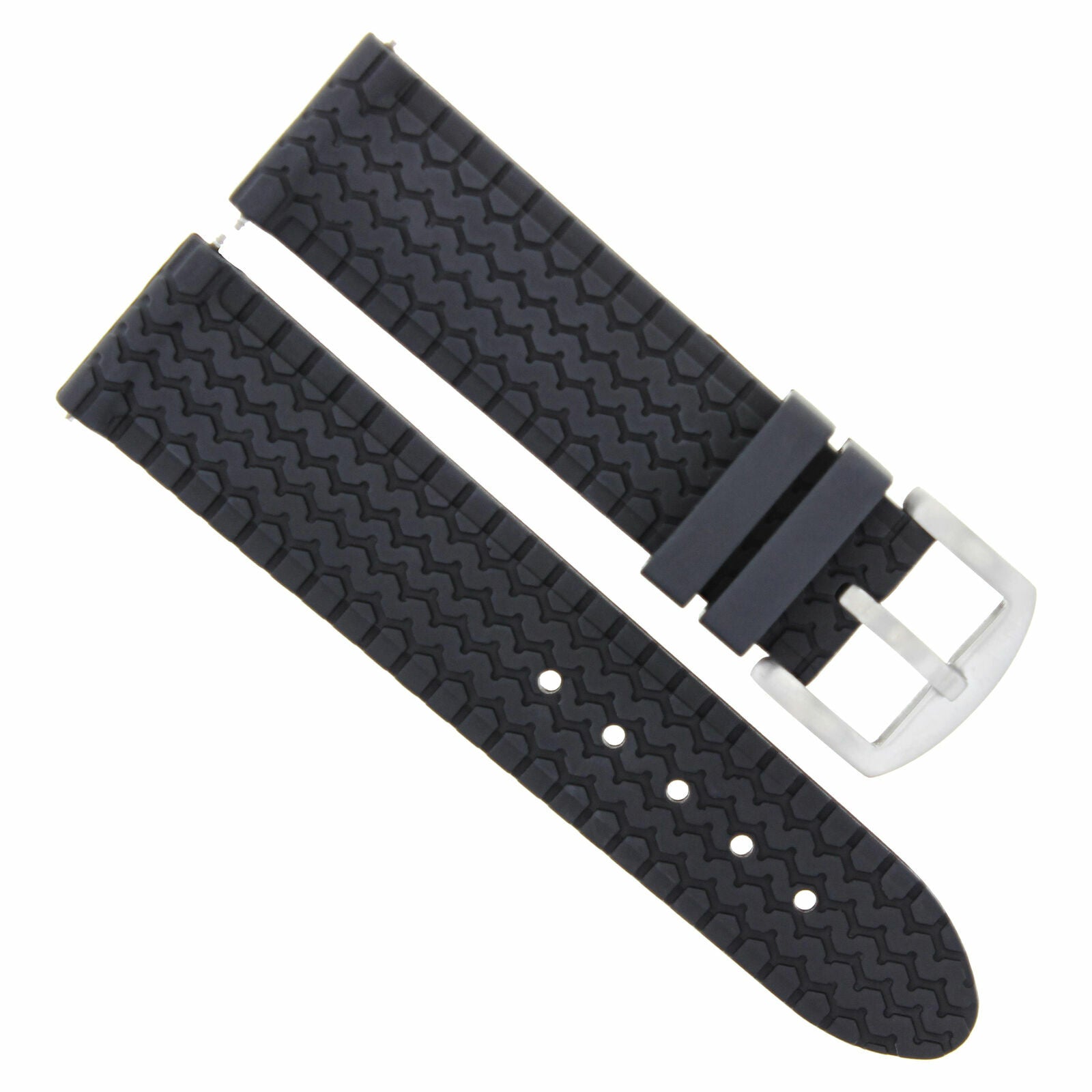 24MM RUBBER DIVER WATCH BAND STRAP FOR BREITLING NAVITIMER BLACK TOP QUALITY