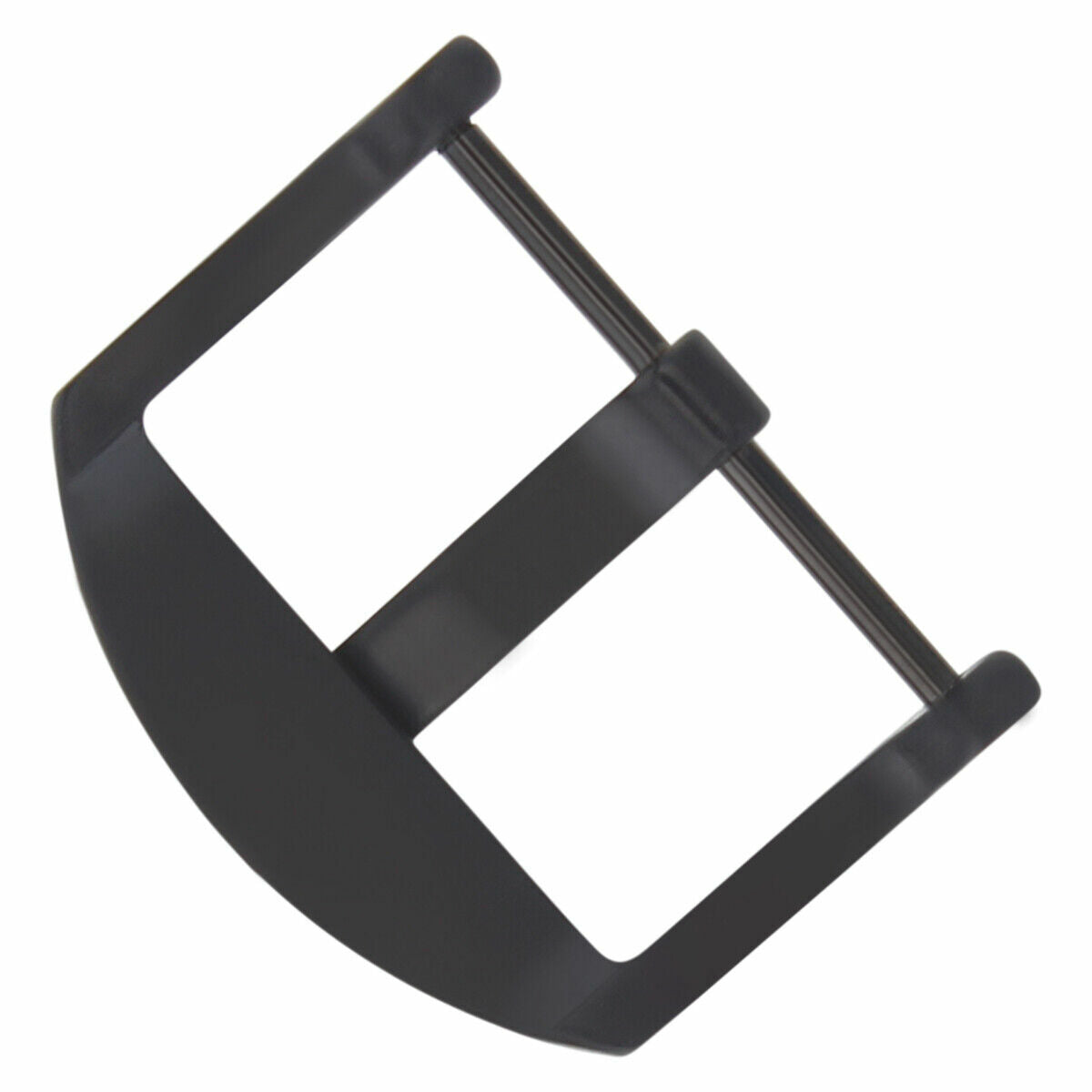 24MM BAND STRAP THUMBNAIL TANG BUCKLE SCREW FOR 44 PANERAI LEATHER/RUBBER BLACK