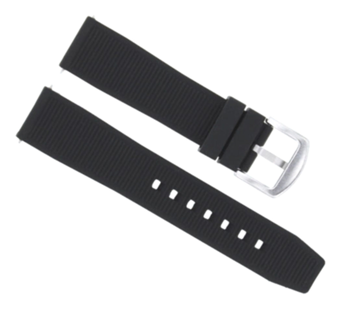 22MM SILICONE RUBBER DIVER BAND STRAP FOR TAG HEUER CARRERA FORMULA F1 BLACK
