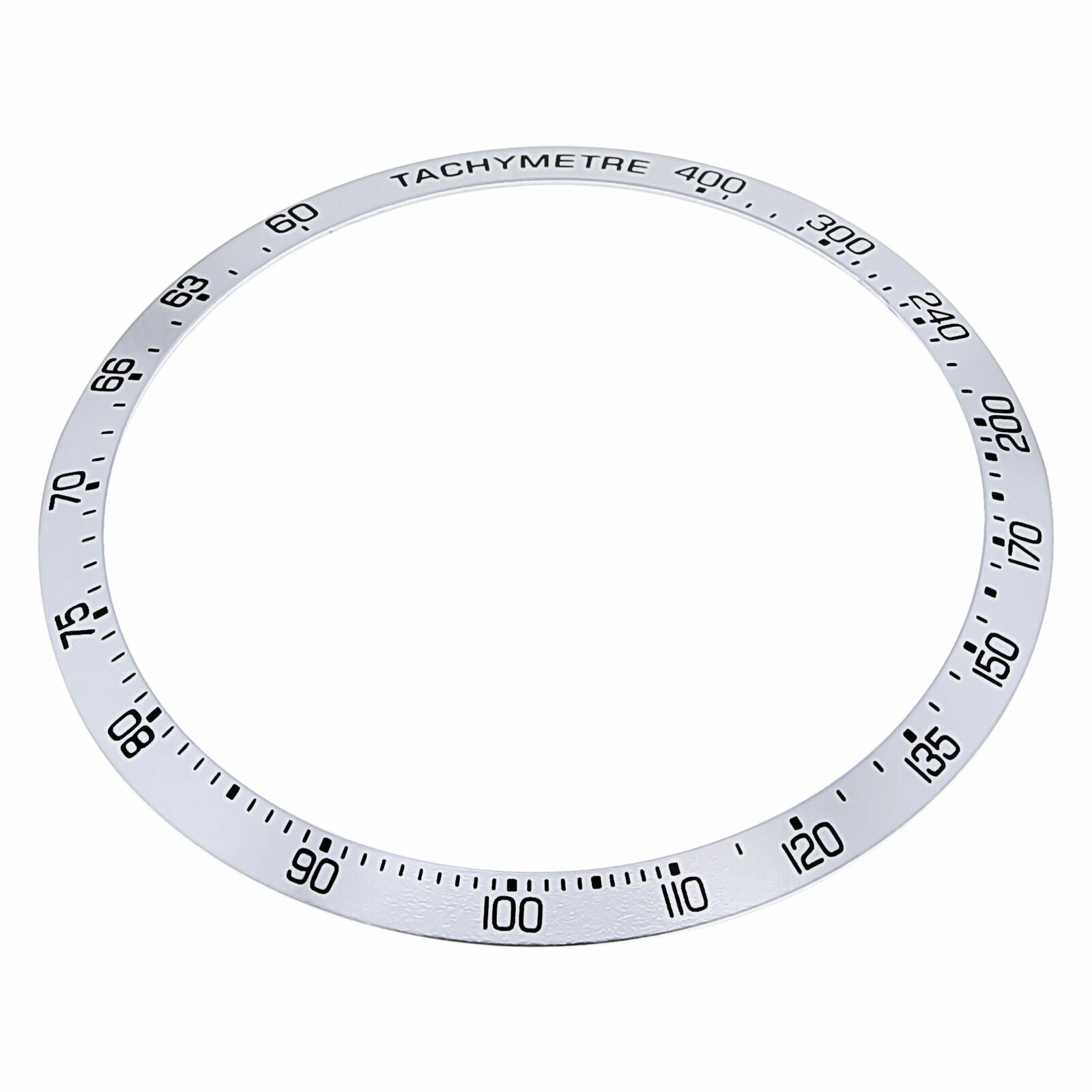 BEZEL INSERT FOR 43MM TAG HEUER CARRERA CV2A12.FC6236 CV2A1R.BA0799 SILVER