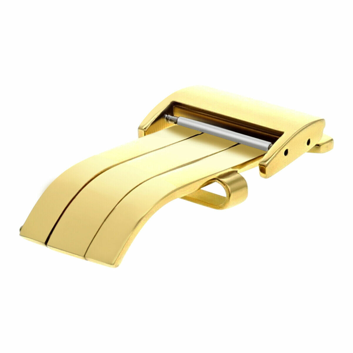 18MM DEPLOYMENT BAND BUCKLE CLASP FOR BREITLING PILOT LEATHER STRAP 18/20MM GOLD