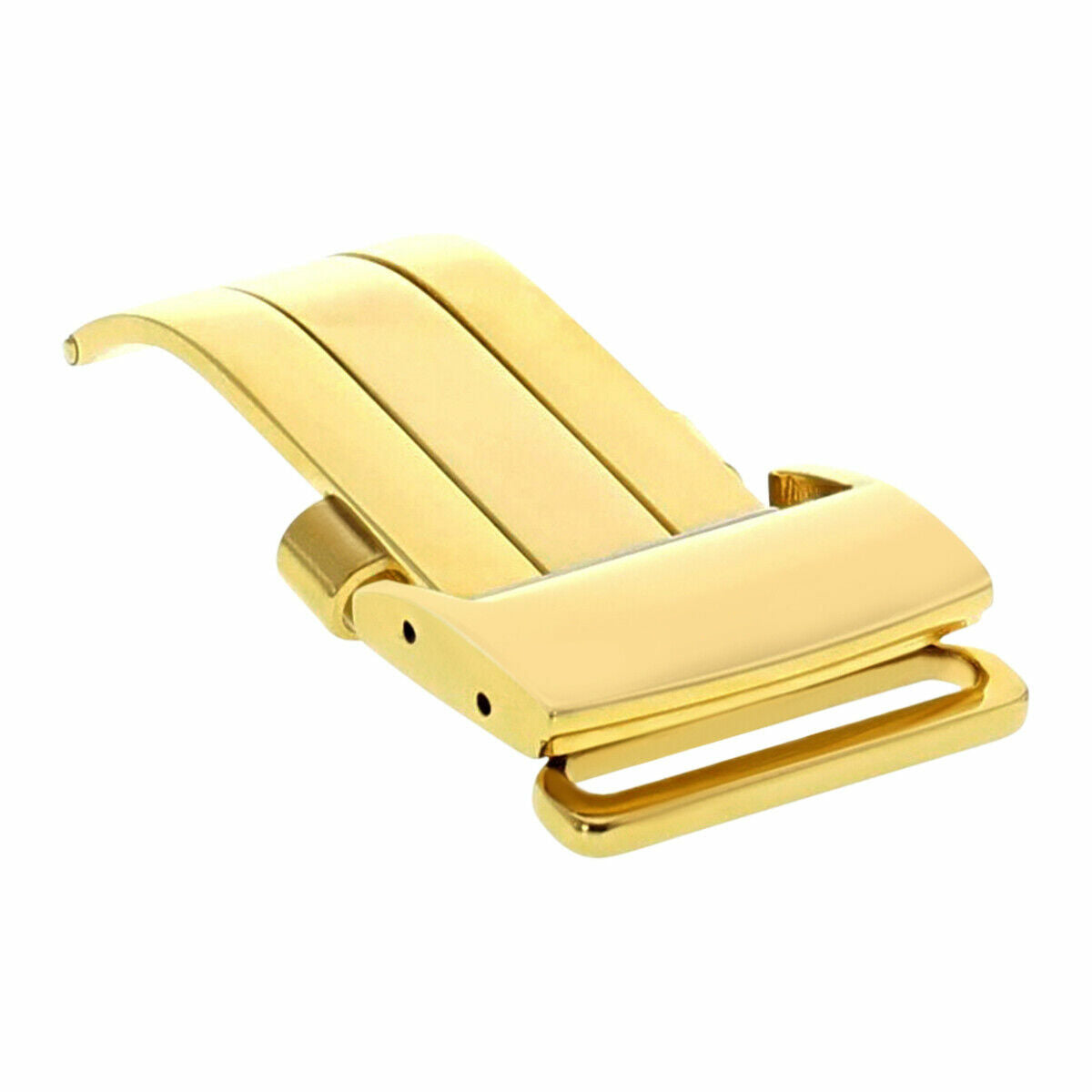 18MM DEPLOYMENT BAND BUCKLE CLASP FOR BREITLING PILOT LEATHER STRAP 18/20MM GOLD