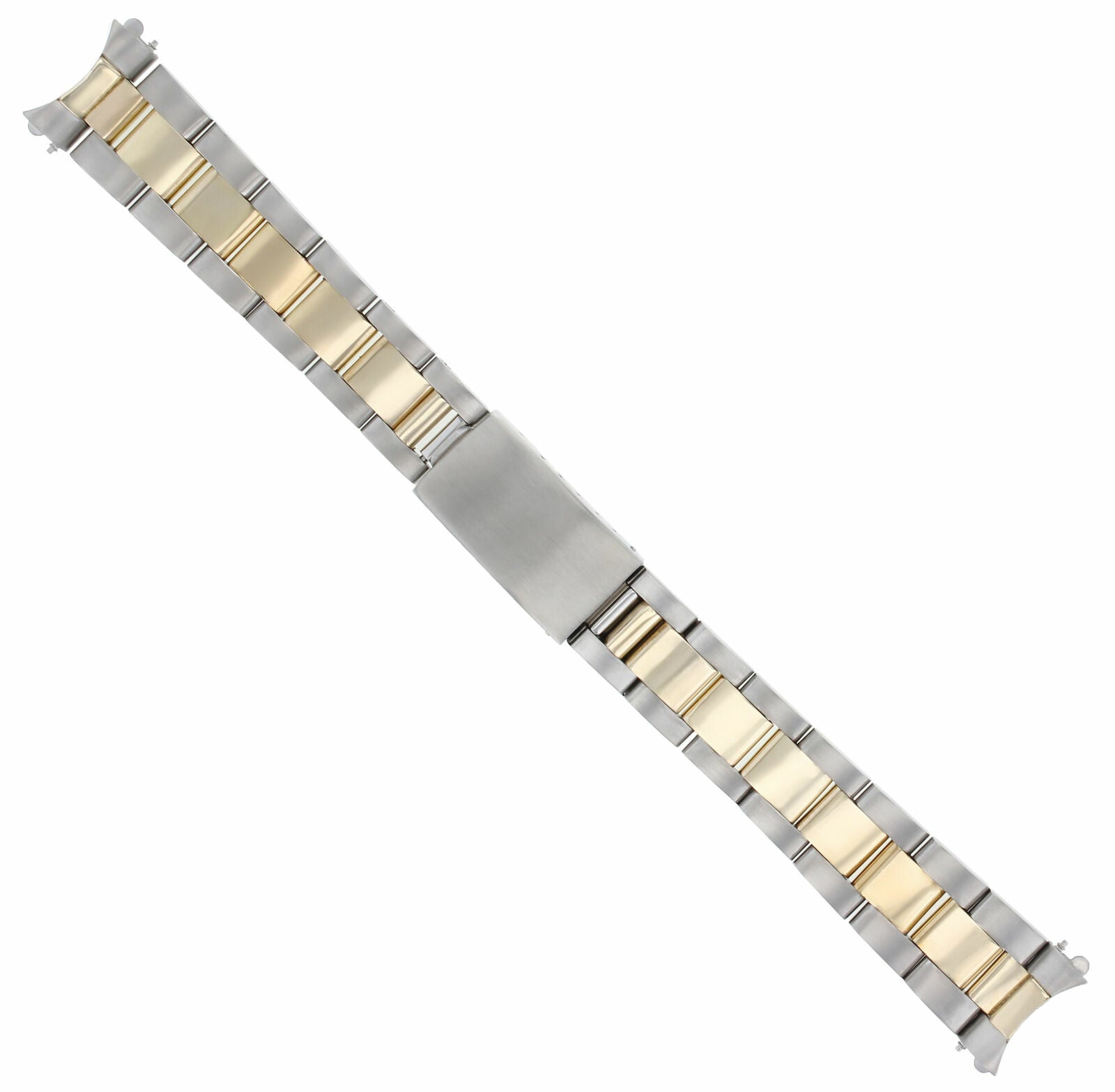 17MM MIDSIZE 14K/SS TWO TONE OYSTER WATCH BAND FOR ROLEX 68240, 78273, 78274
