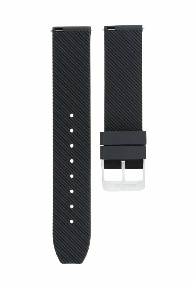 20MM NEW RUBBER DIVER BAND STRAP FOR 39MM MONTBLANC STAR 106467 WATCH BLACK