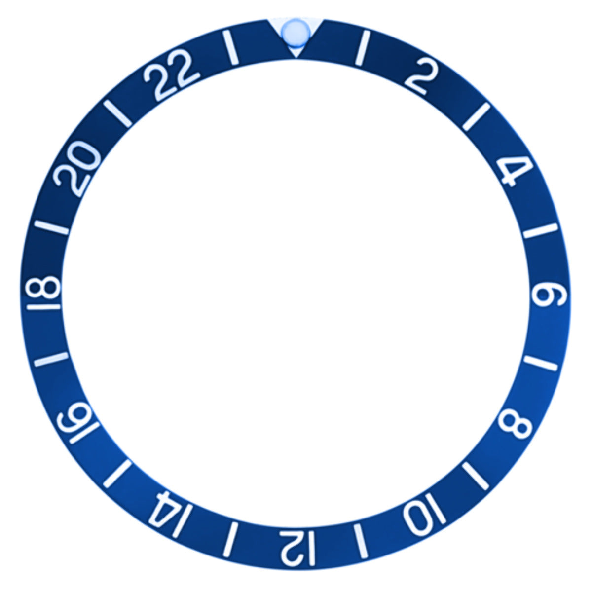 REPLACEMENT BEZEL INSERT BLUE FOR WATCH 38.90MM X 32.90MM