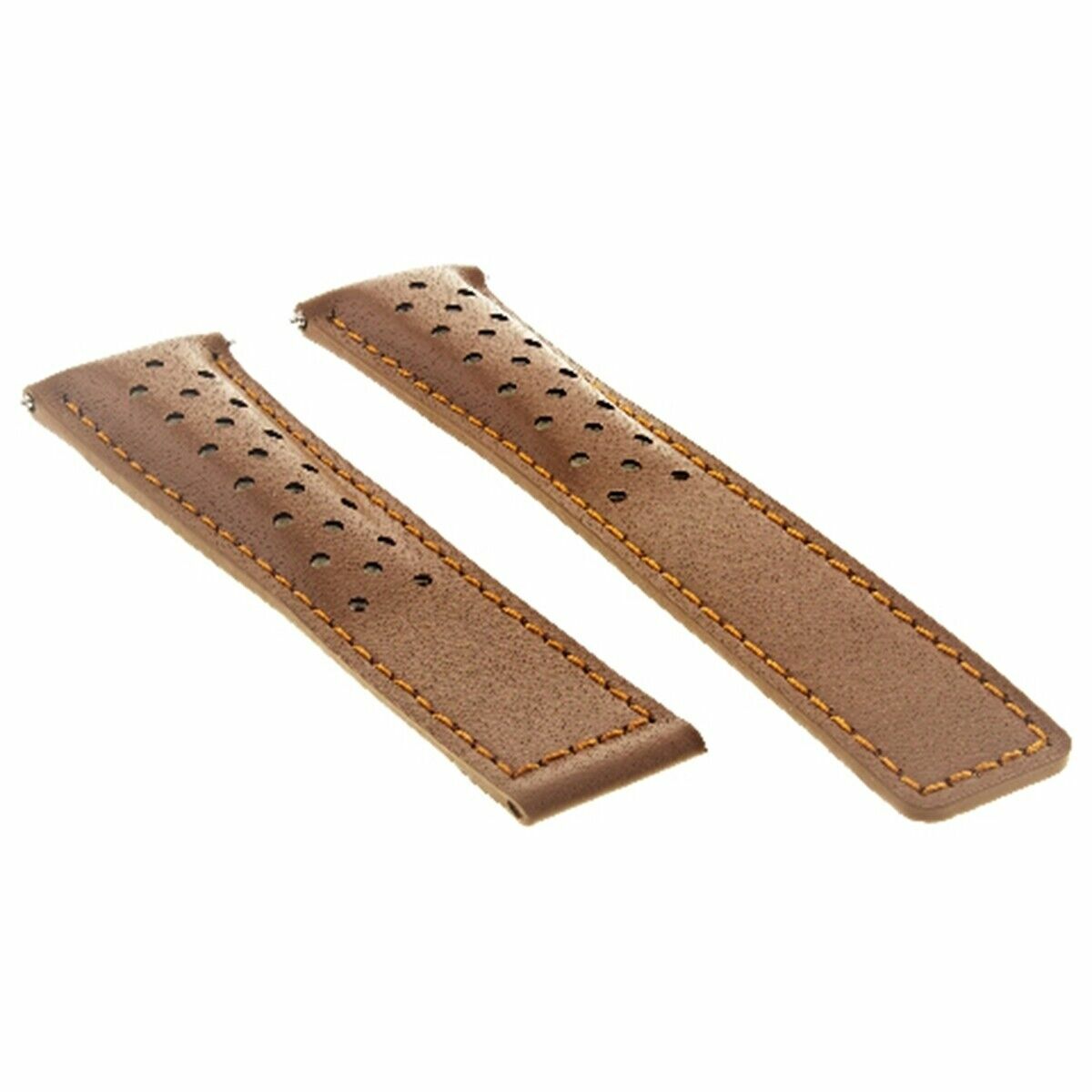 LEATHER WATCH BAND STRAP 22MM FOR TAG HEUER CARRERA MONACO F1 AQUARACER TAN O/S