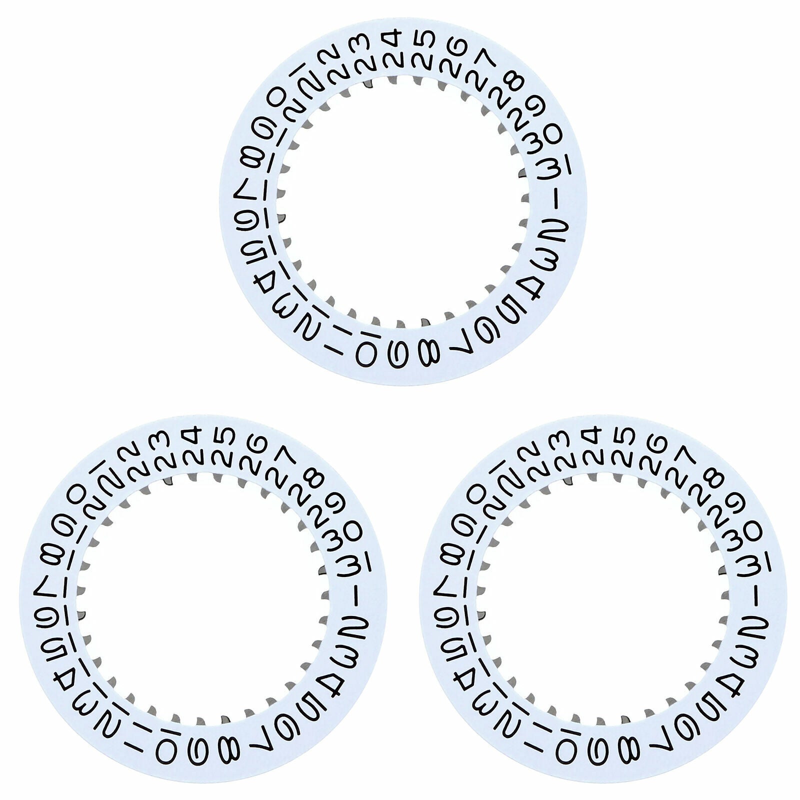 3 PCS 3035 DATE CALENDAR DISC FOR ROLEX WATCH SEADWELLER 16600-16660 WHITE T/QY