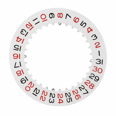 DATE DISC ROULETTE FOR ROLEX GMT II, EXPLORER II 3175/3185 WATCH 16570 RED/BLACK