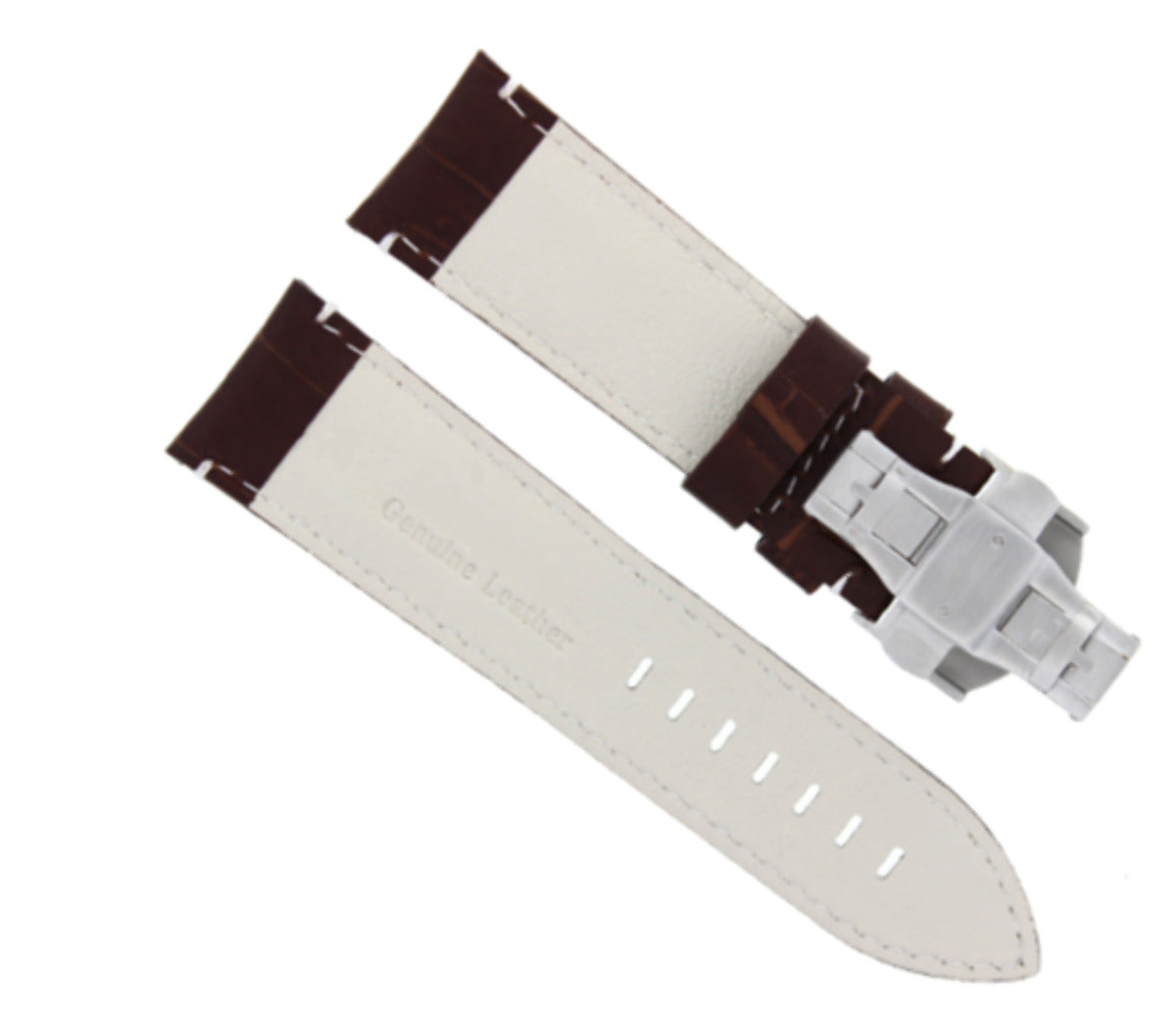 24MM COW LEATHER WATCH STRAP BAND FOR BREITLING NAVITIMER A24322, COLT BROWN