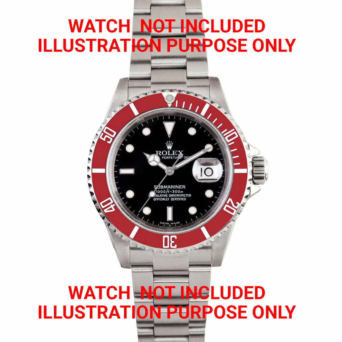 BEZEL,INSERT, RETAINING FOR ROLEX SUBMARINER 16800 16808 16810 16613 16618 RED