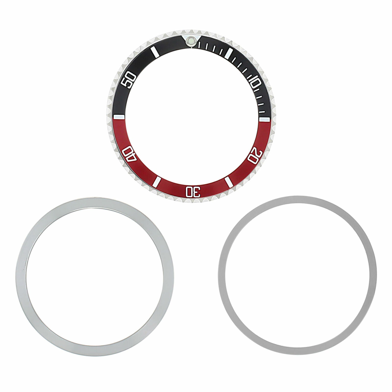 BEZEL,RETAINING,INSERT FOR OLDER ROLEX SUBMARINER 1680 5508 5513 5517 BLACK/RED