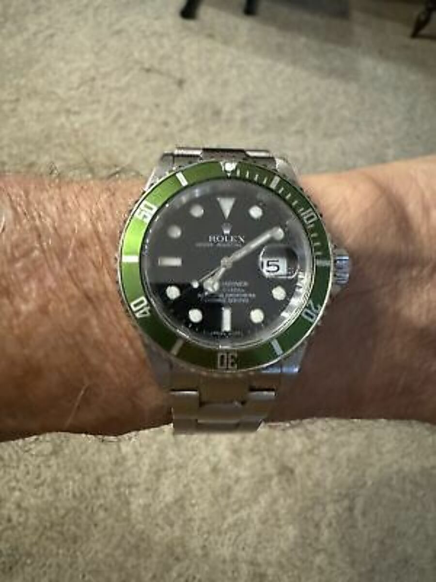 BEZEL & INSERT FOR ROLEX SUBMARINER 16800, 16610, 16610 LV , 16610T WATCH GREEN