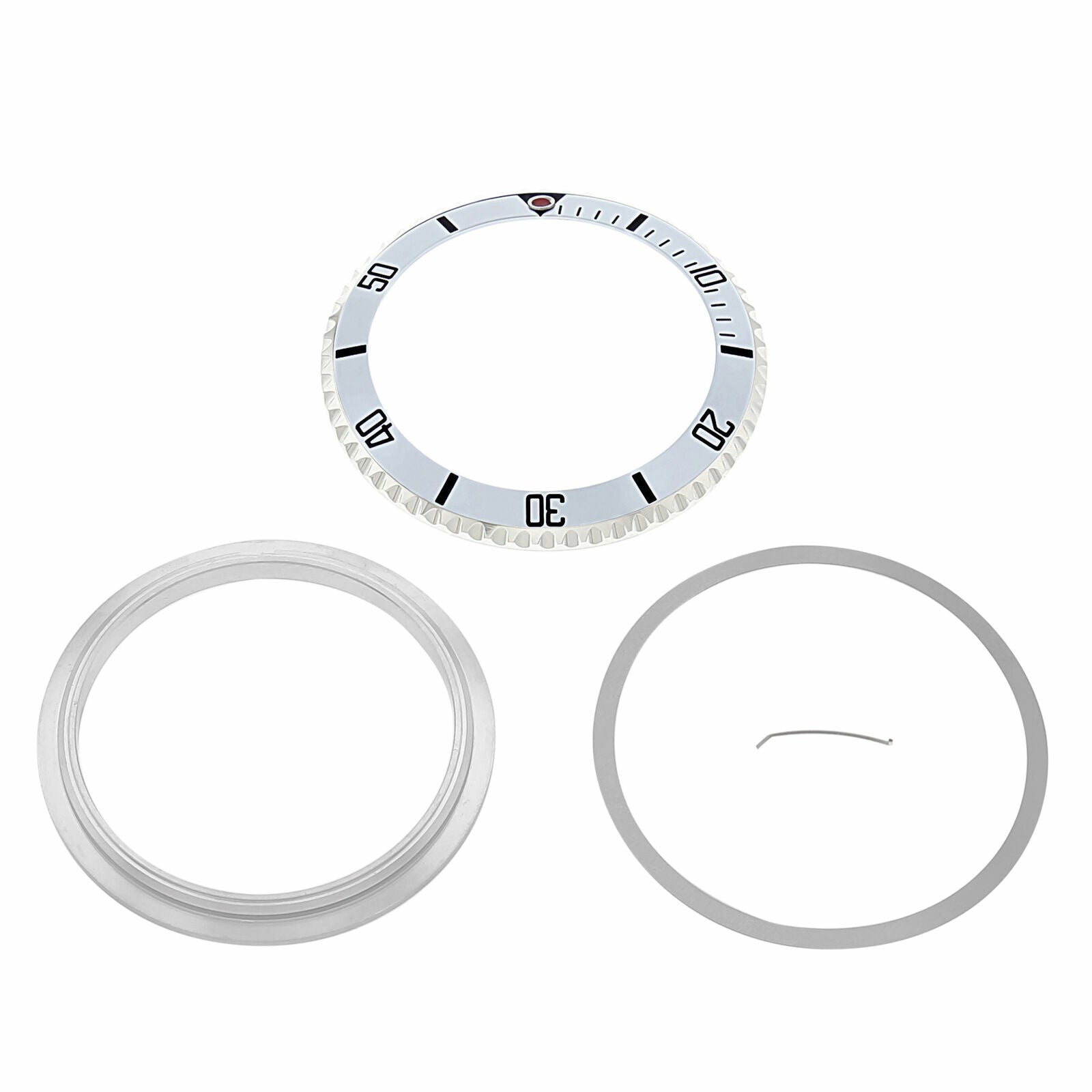 BEZEL, INSERT, RETAINING FOR ROLEX SUBMARINER 16800, 16808, 16610, 16613 SILVER