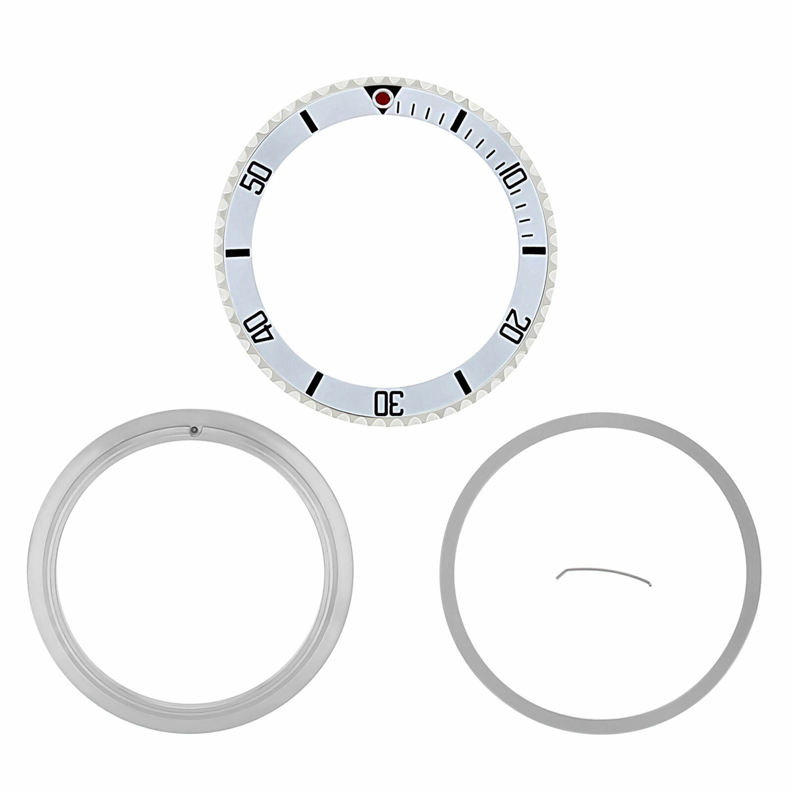 BEZEL, INSERT, RETAINING FOR ROLEX SUBMARINER 16800, 16808, 16610, 16613 SILVER