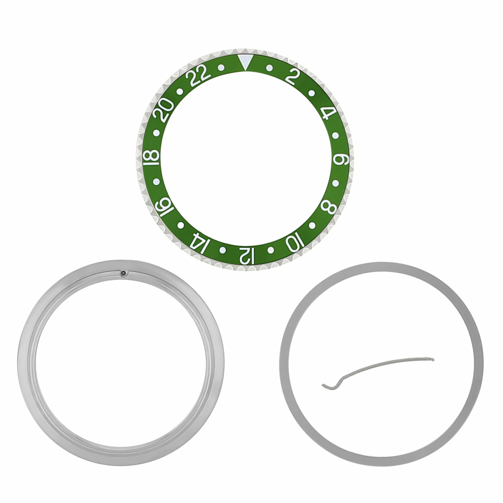 RETAINING+BEZEL+INSERT COMPLET FOR ROLEX GMT GREEN 16700 16710 16713 16718 16760