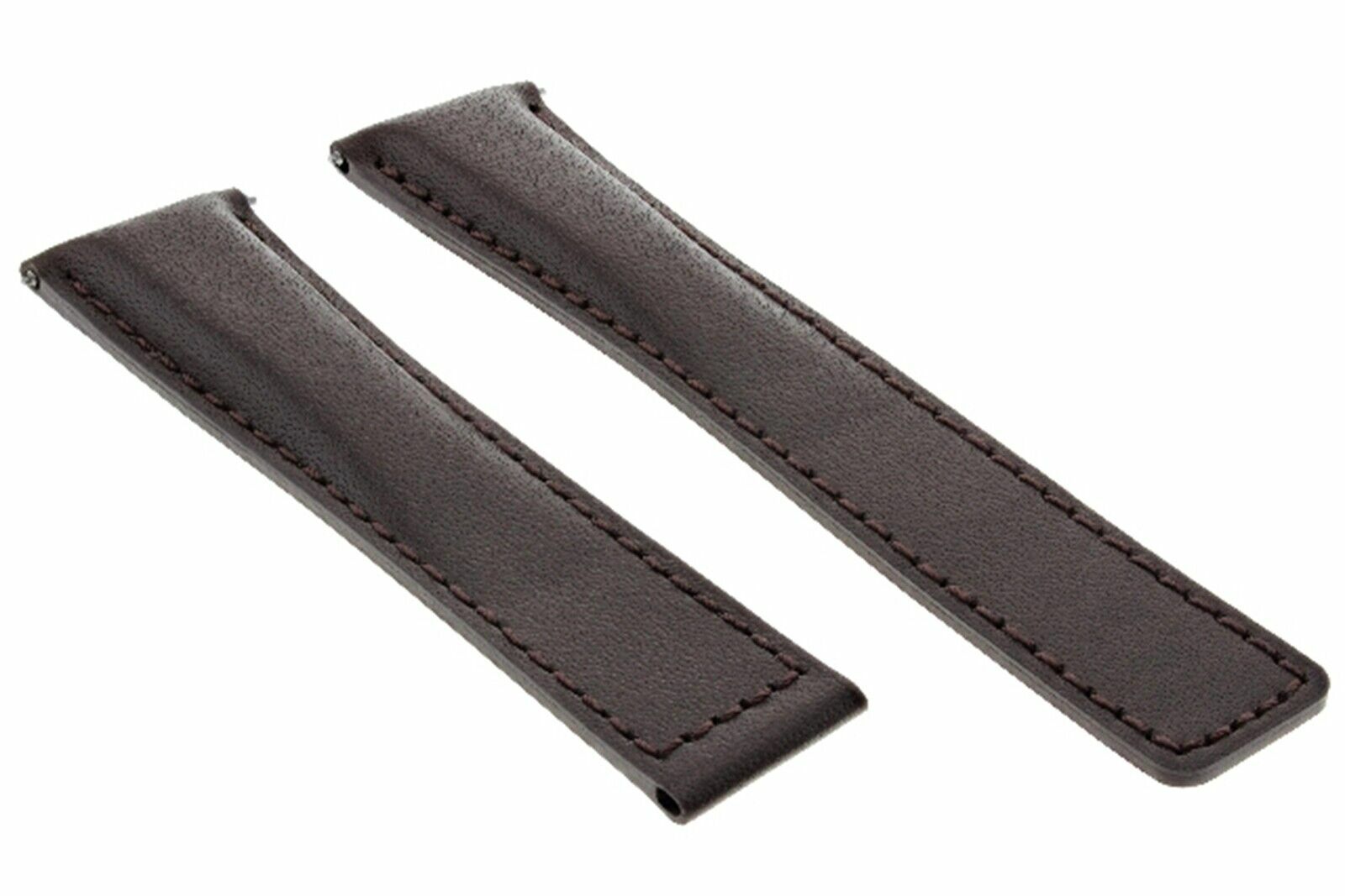22MM LEATHER STRAP SMOOTH BAND FOR BREITLING DEPLOYMENT CLASP 22/18 BROWN