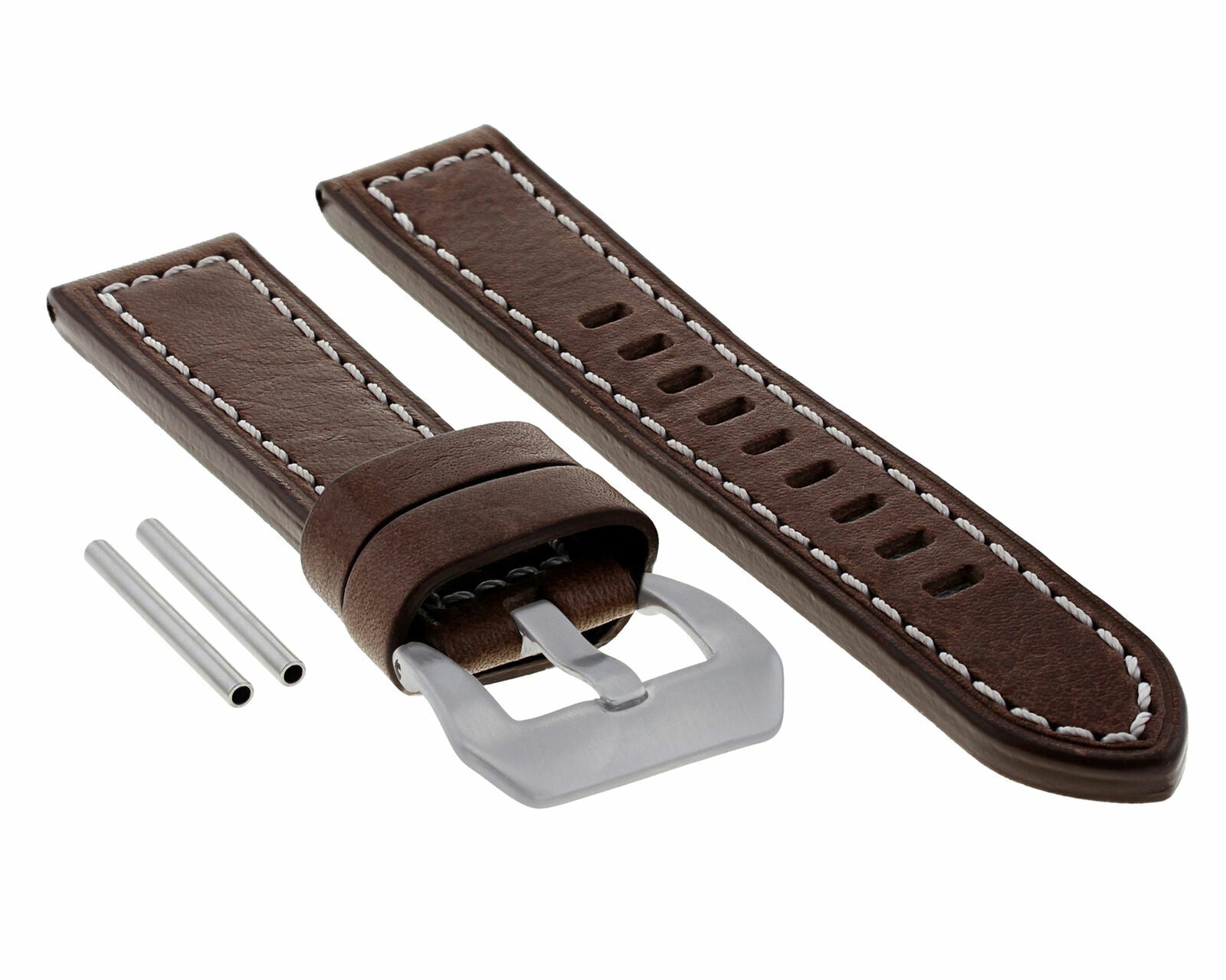 20MM COW LEATHER WATCH BAND STRAP FOR BREITLING PILOT CHRONOMAT DARK BROWN WS