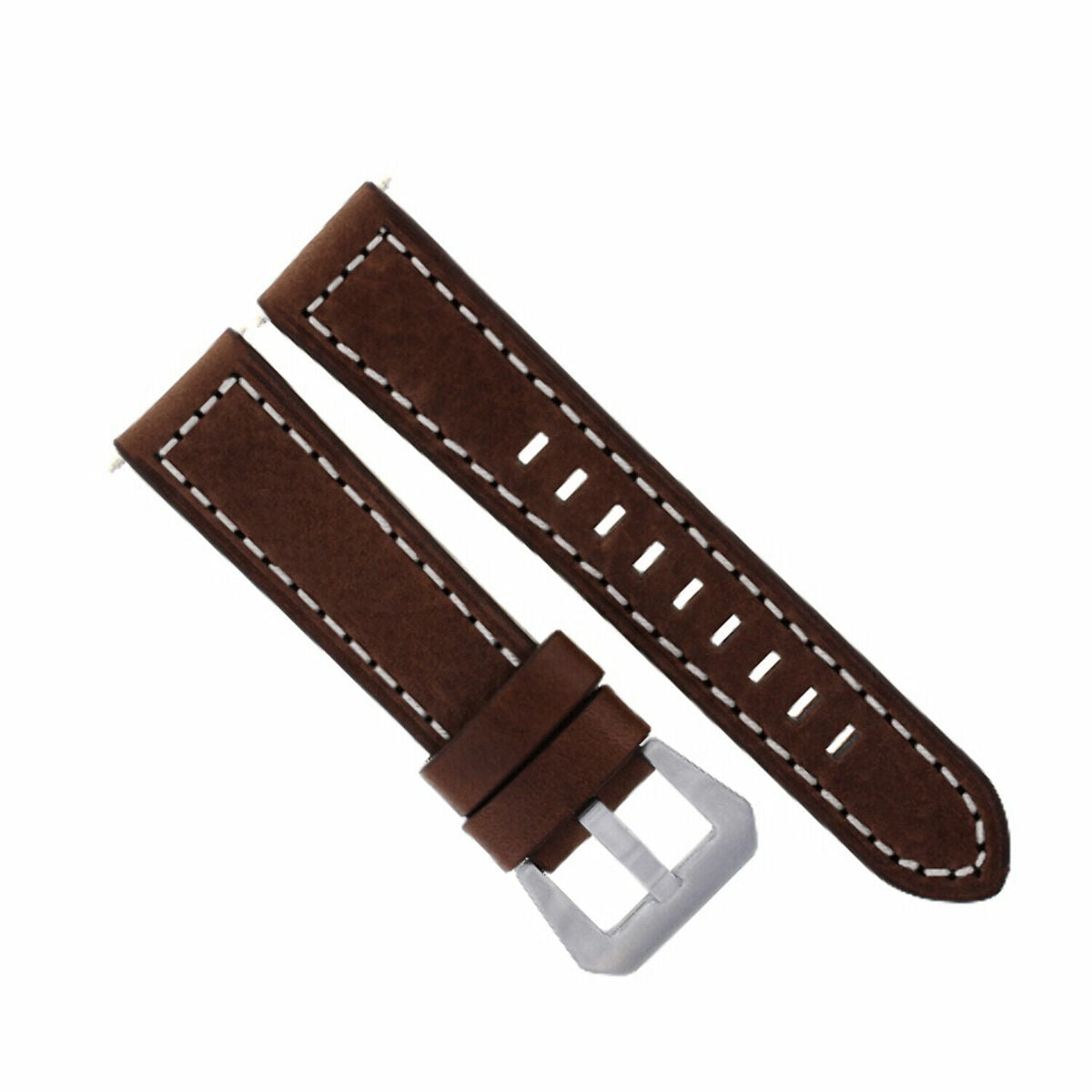 20MM COW LEATHER WATCH BAND STRAP FOR BREITLING PILOT CHRONOMAT DARK BROWN WS