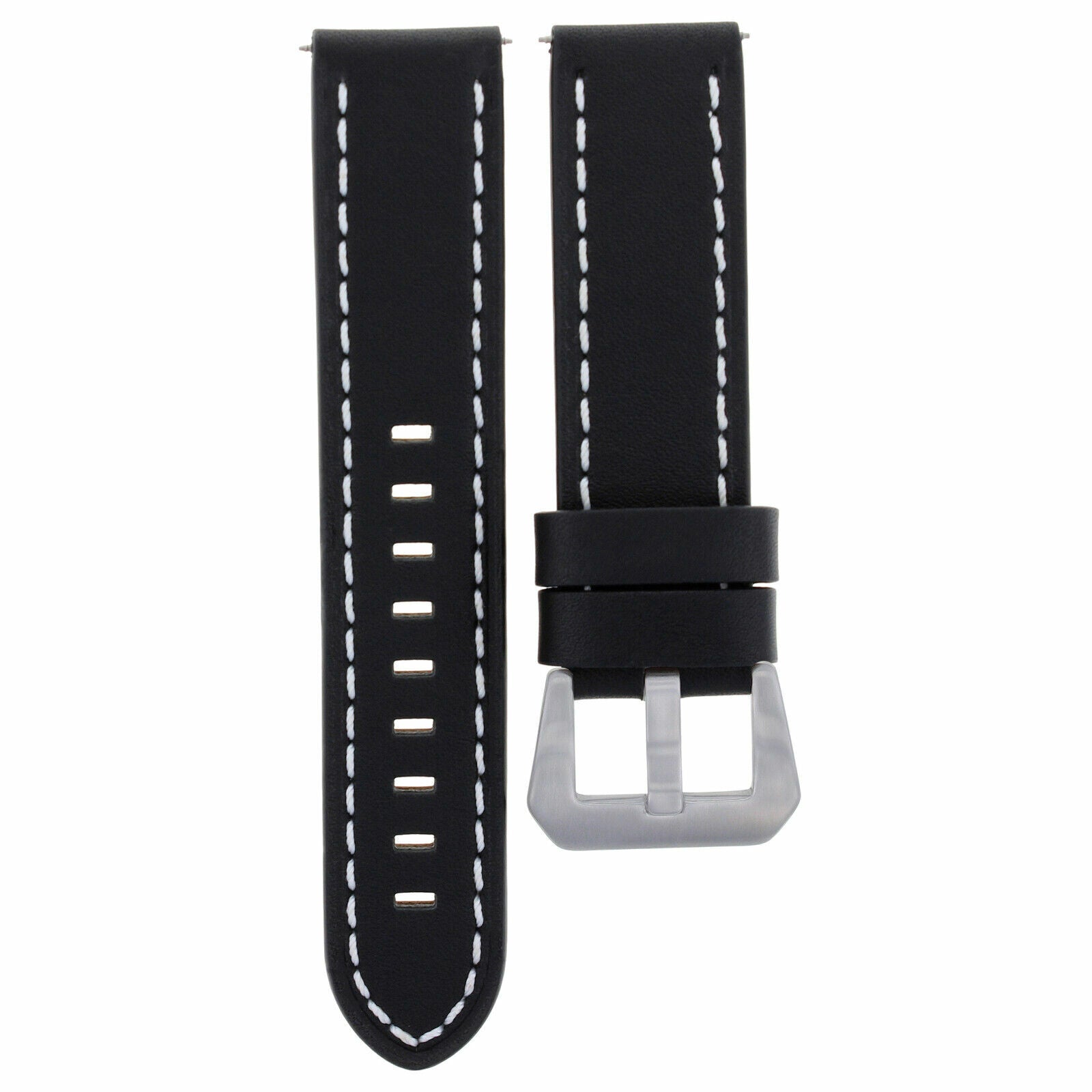 24MM COW LEATHER WATCH BAND STRAP FOR BREITLING NAVITIMER COLT CHRONOMAT BLACK W