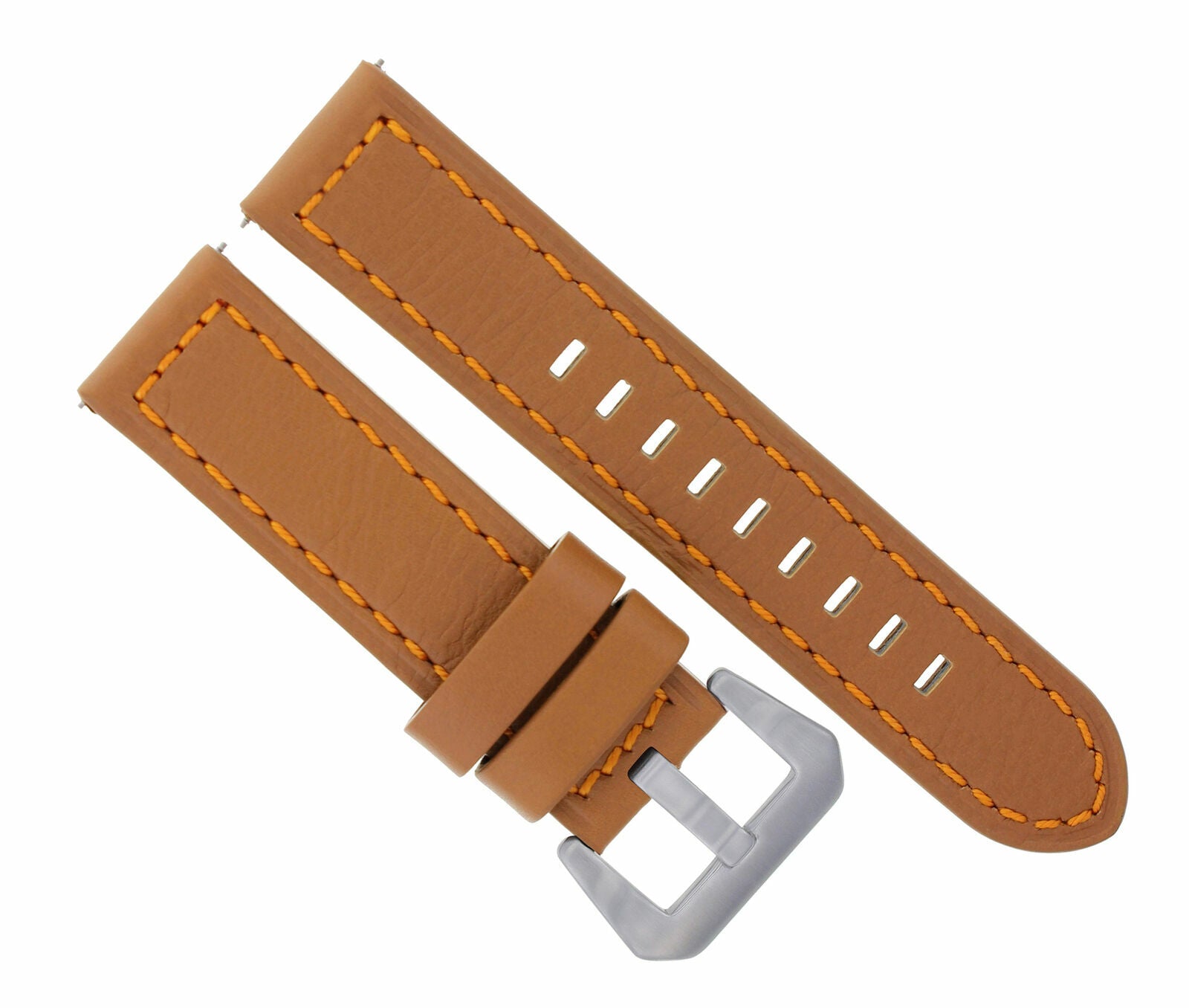 24MM COW LEATHER WATCH BAND STRAP FOR BREITLING NAVITIMER COLT BENTLEY TAN OS