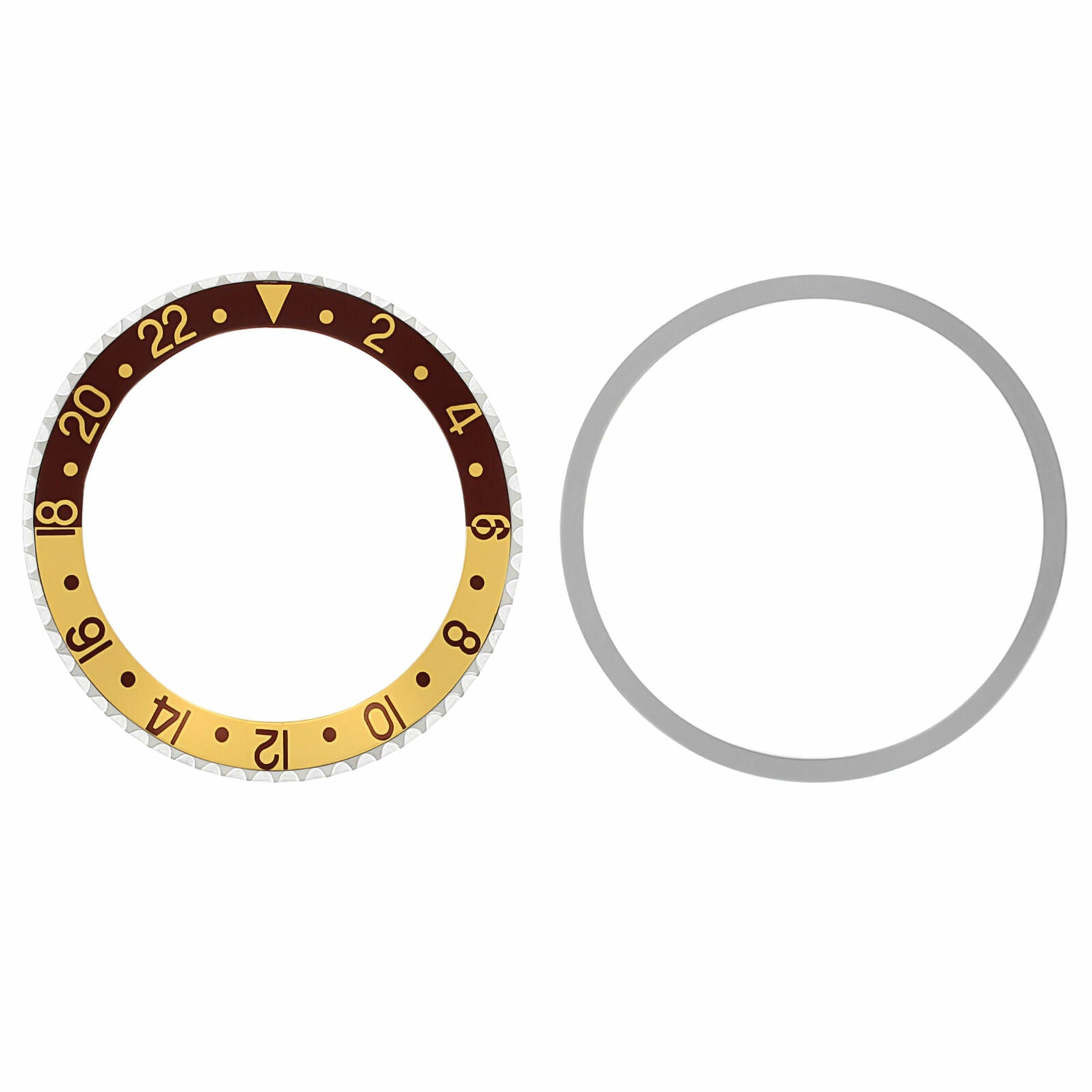 BEZEL & INSERT FOR 40MM ROLEX GMT WATCH 1670 1675 16750 16753 16758 BROWN/GOLD