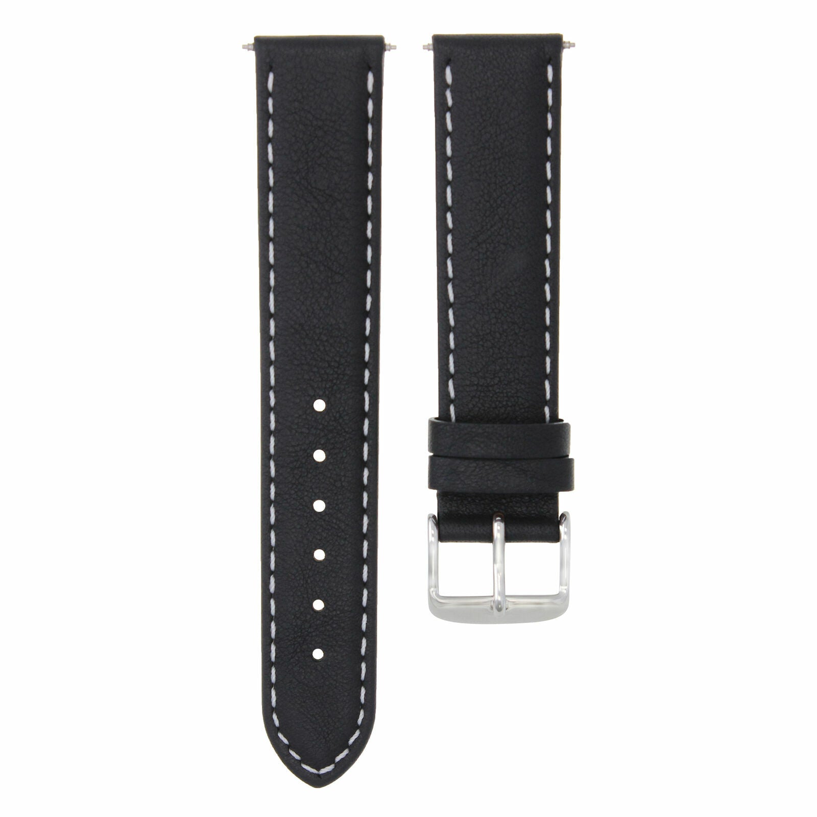 20MM GENUINE CALF SMOOTH WATCH BAND LEATHER STRAP FOR INVICTA RUSSIAN BLACK WS