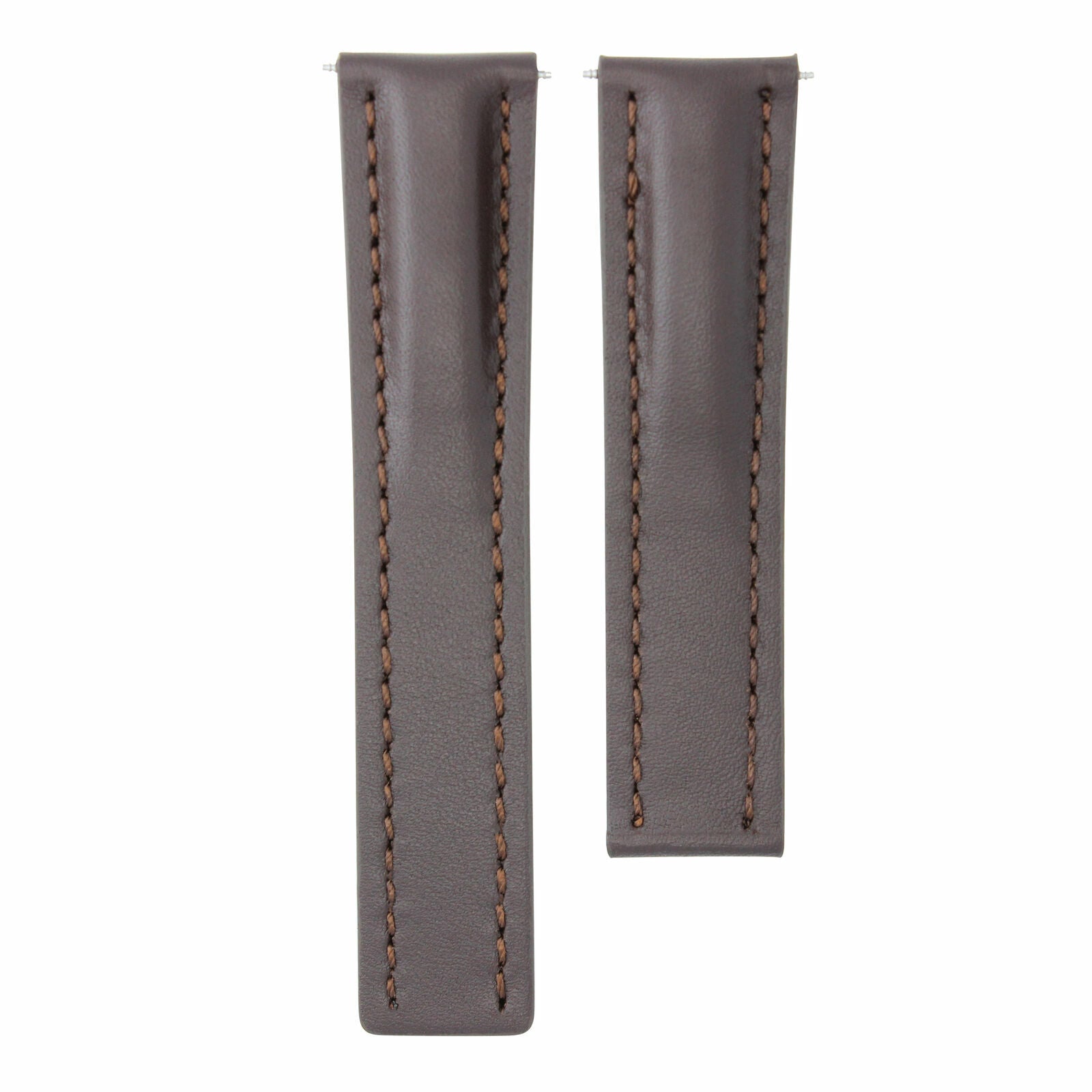 22MM LEATHER STRAP SMOOTH BAND FOR BREITLING NAVITIMER, COLT SUPER OCEAN BROWN