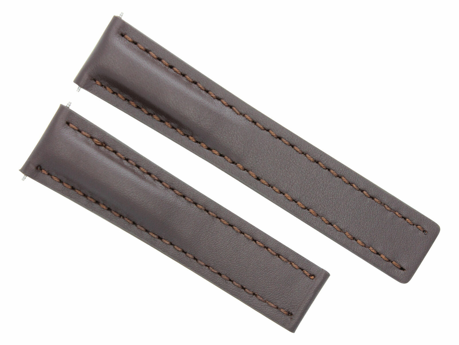 22MM LEATHER STRAP SMOOTH BAND FOR BREITLING NAVITIMER, COLT SUPER OCEAN BROWN