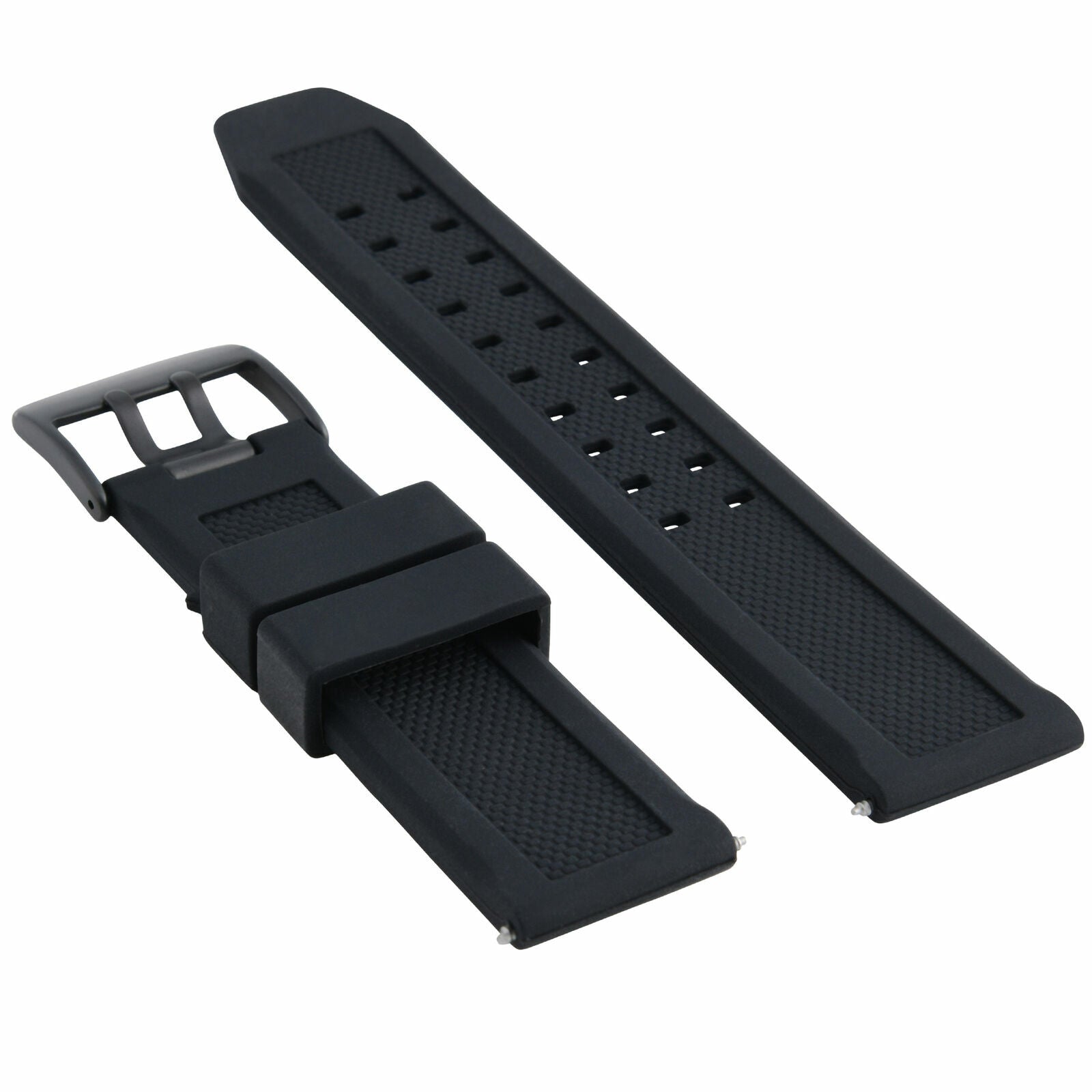 23MM FOR LUMINOX EVO RUBBER BAND STRAP 3050 3950 NAVY SEAL COLORMARK PVD BUCKLE