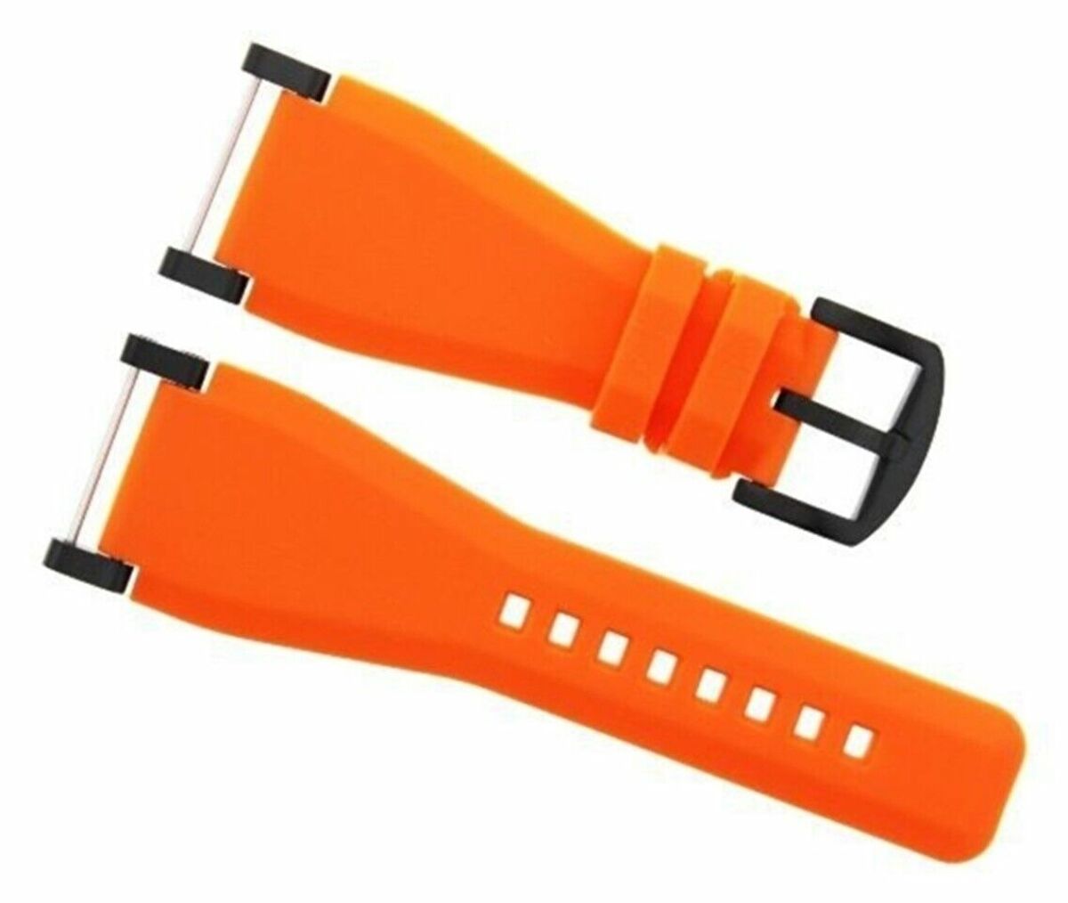 24MM SUUNTO CORE SILCONE RUBBER WATCH BAND STRAP + BLACK ADAPTER ORANGE