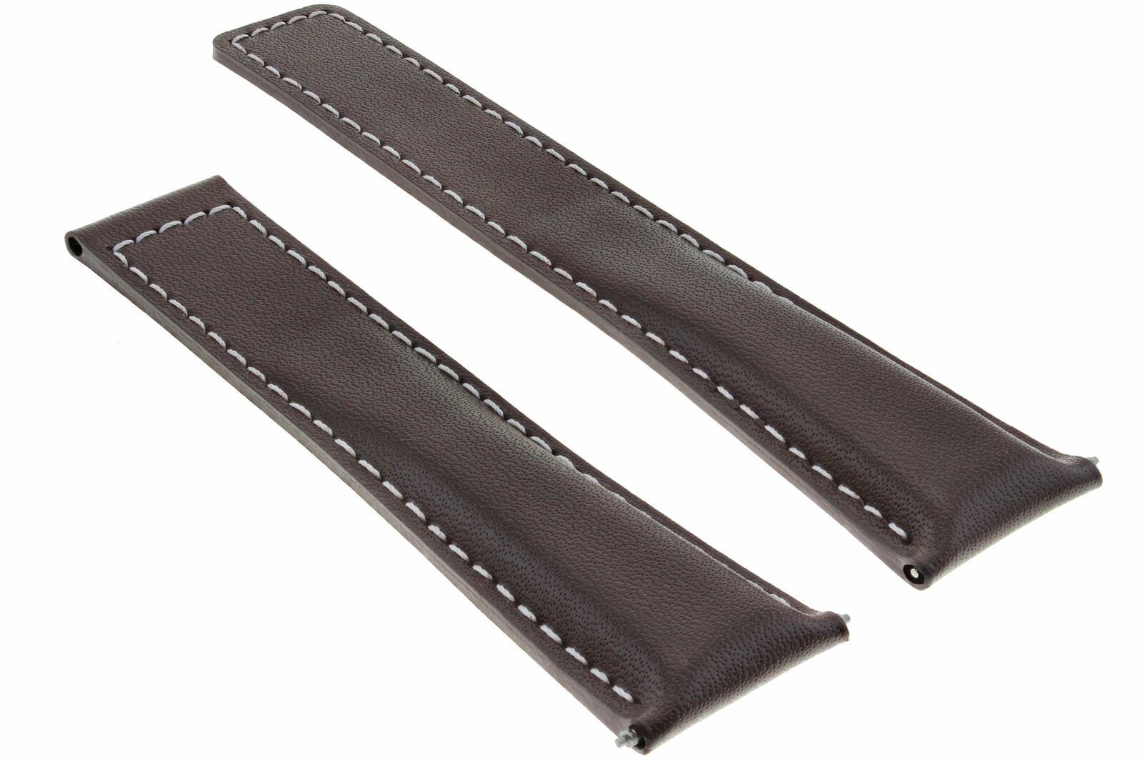 22MM LEATHER WATCH BAND STRAP SMOOTH FOR TAG HEUER MONACO CARRERA F1 BROWN W/ST