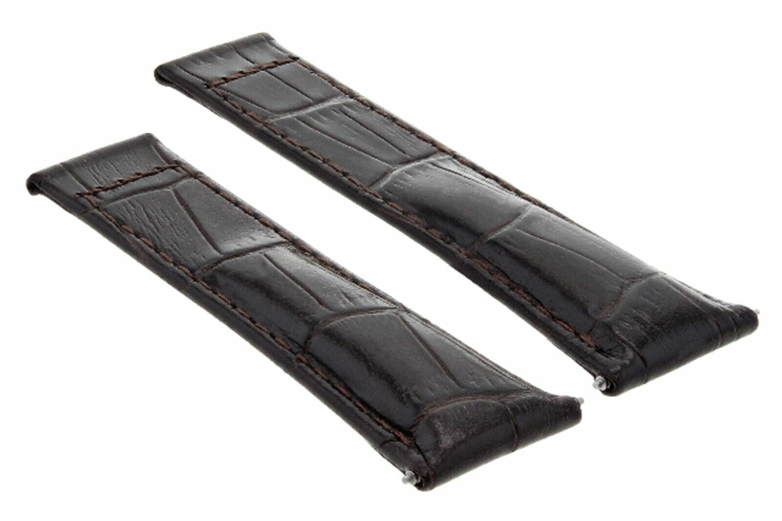 LEATHER STRAP ITALIAN FOR ROLEX DAYTONA WATCH 116520 116523 DARK BROWN REGULAR