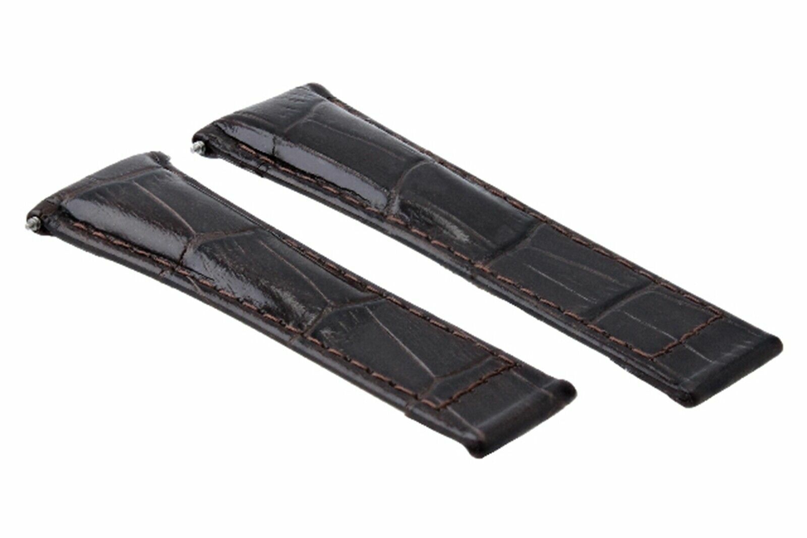 LEATHER STRAP ITALIAN FOR ROLEX DAYTONA WATCH 116520 116523 DARK BROWN REGULAR