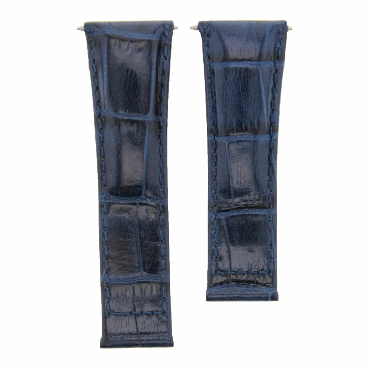 20MM REPLACEMENT LEATHER WATCH BAND STRAP FOR ROLEX SUBMARINER GMT DATEJUST, Blue (Regular), view 3